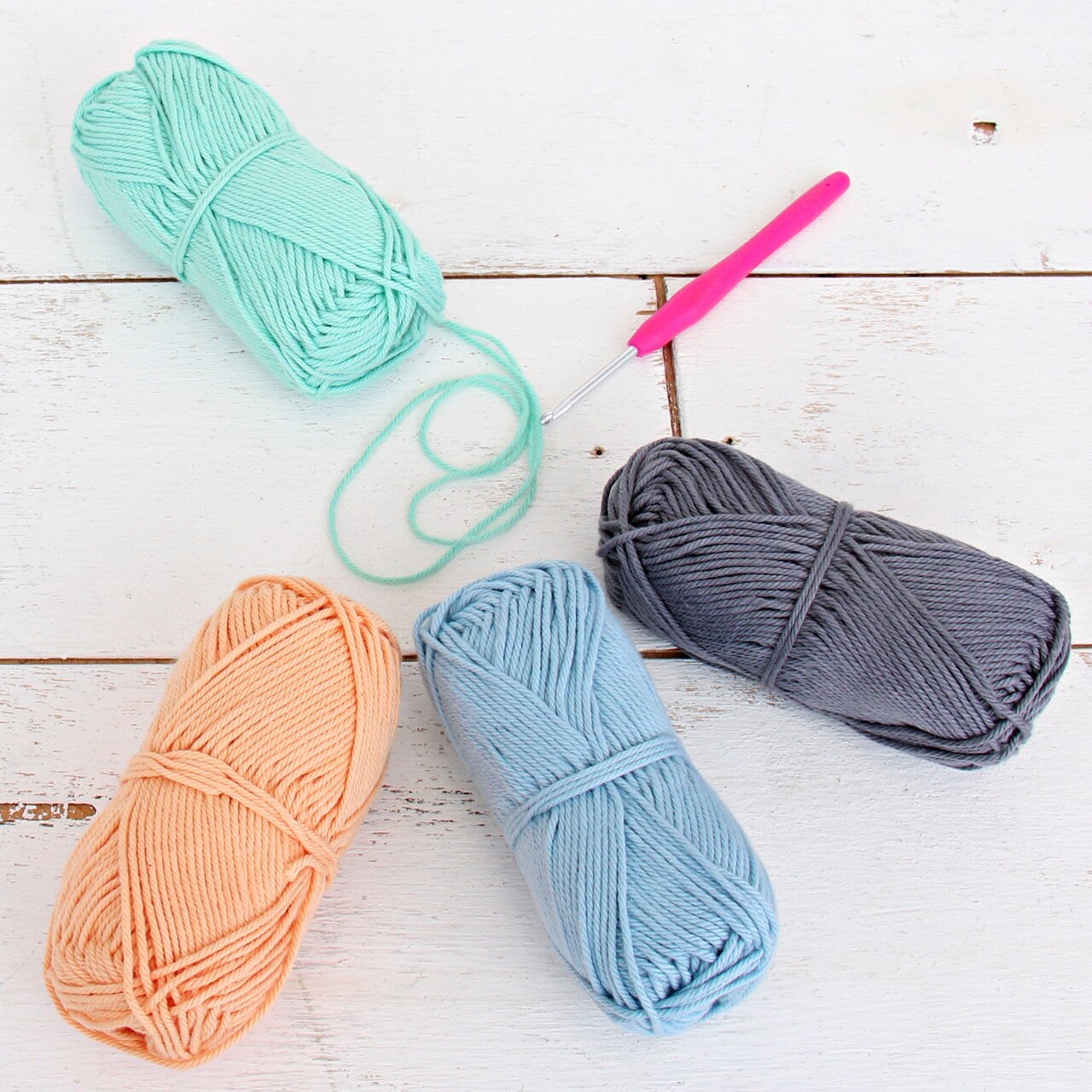 Threadart Crochet 100% Pure Cotton Size 4 Yarn Sets | Each Skein is 50 grams | Worsted Medium #4 Yarn | 85 yds per Skein |18 Different Sets Available